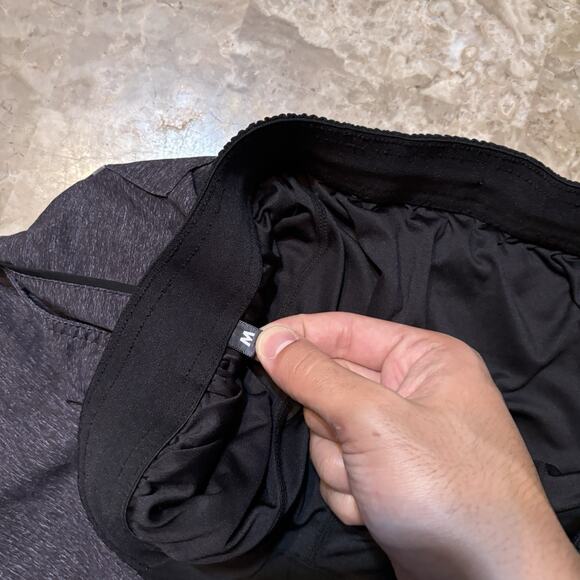 Legends Shorts Mens Medium Black Luka 7” Lined Gym Running Stretch - Picture 4 of 8